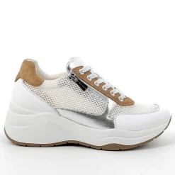 Zeppe|Igi&Co Sneakers Con Zeppa Da Donna Bianco-Beige