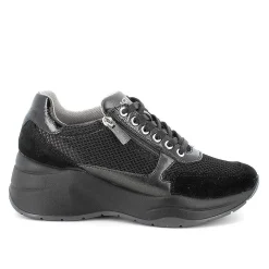 Zeppe|Igi&Co Sneakers Con Zeppa Da Donna Nero