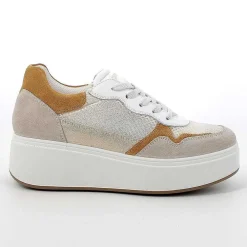 Zeppe|Igi&Co Sneakers Con Zeppa Da Donna Beige