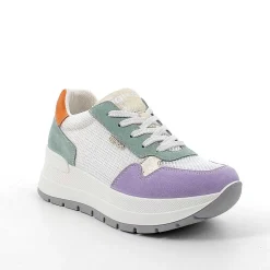Zeppe|Igi&Co Sneakers Con Zeppa Da Donna Iris-Salvia-Bianco