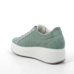 Zeppe|Igi&Co Sneakers Con Zeppa In Pelle Da Donna Verde Menta