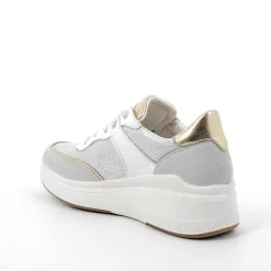 Zeppe|Igi&Co Sneakers Con Zeppa In Pelle Da Donna Cristal-Argento