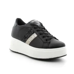 Zeppe|Igi&Co Sneakers Con Zeppa In Pelle Da Donna Nero