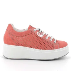 Zeppe|Igi&Co Sneakers Con Zeppa In Pelle Da Donna Salmone