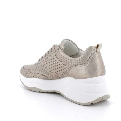 Zeppe|Igi&Co Sneakers Con Zeppa In Pelle Da Donna Champagne