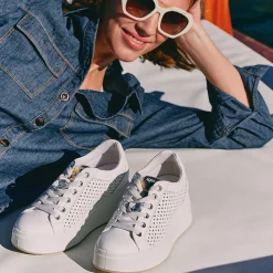 Zeppe|Igi&Co Sneakers Con Zeppa In Pelle Da Donna Bianco