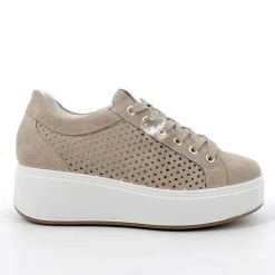 Zeppe|Igi&Co Sneakers Con Zeppa In Pelle Da Donna Avorio