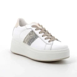 Zeppe|Igi&Co Sneakers Con Zeppa In Pelle Da Donna Bianco