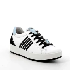 Sneakers|Igi&Co Sneakers In Pelle Da Donna Bianco-Nero
