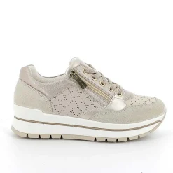 Sneakers|Igi&Co Sneakers In Pelle Da Donna Beige-Panna