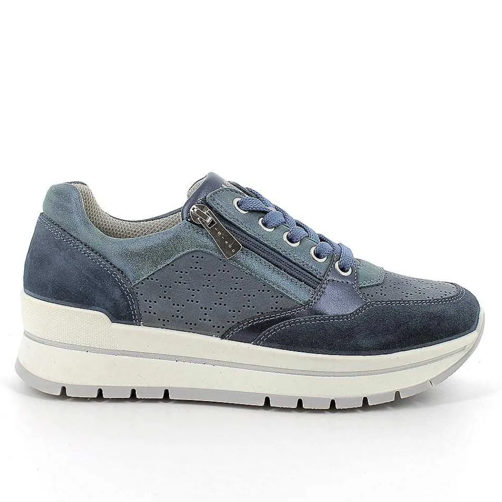 Sneakers|Igi&Co Sneakers In Pelle Da Donna Jeans-Avio