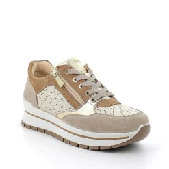 Sneakers|Igi&Co Sneakers In Pelle Da Donna Avorio-Platino