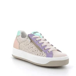 Sneakers|Igi&Co Sneakers In Pelle Da Donna Ecru-Lilla