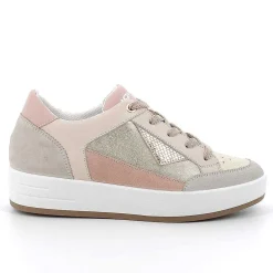 Sneakers|Igi&Co Sneakers In Pelle Da Donna Platino-Beige