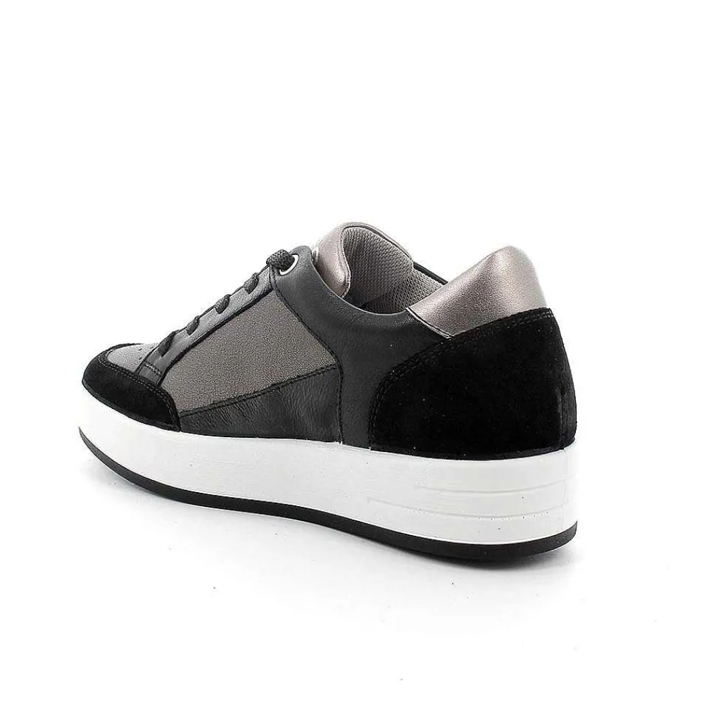 Sneakers|Igi&Co Sneakers In Pelle Da Donna Nero