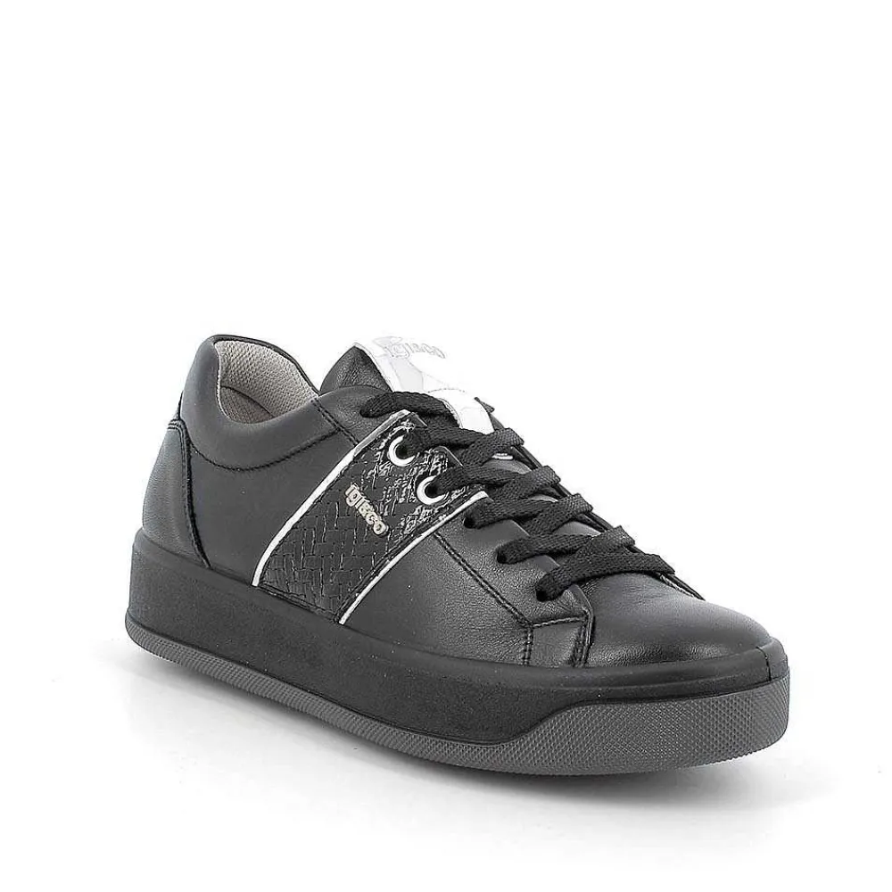Sneakers|Igi&Co Sneakers In Pelle Da Donna Nero