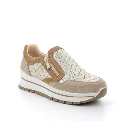 Sneakers|Igi&Co Sneakers In Pelle Da Donna Avorio-Platino