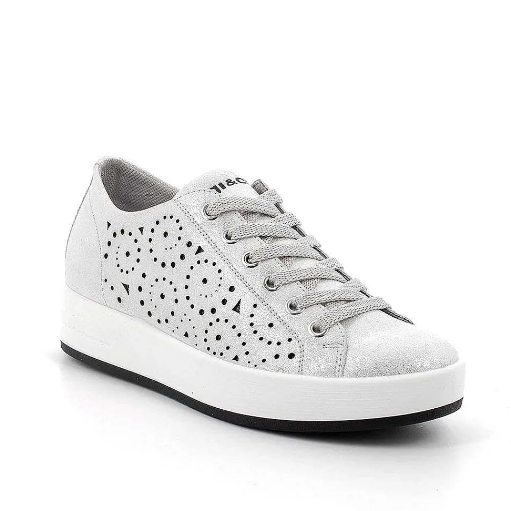 Sneakers|Igi&Co Sneakers In Pelle Da Donna Argento