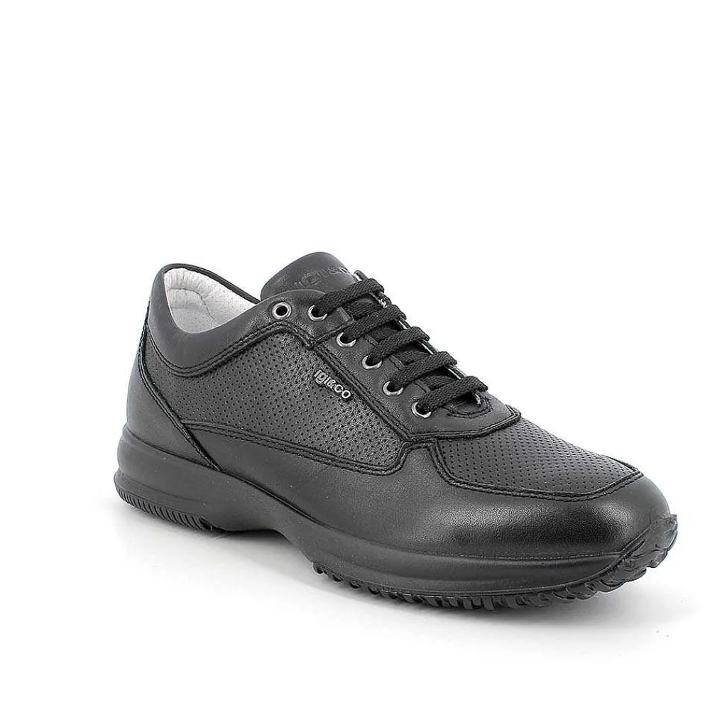 Sneakers|Igi&Co Sneakers In Pelle Da Uomo Nero