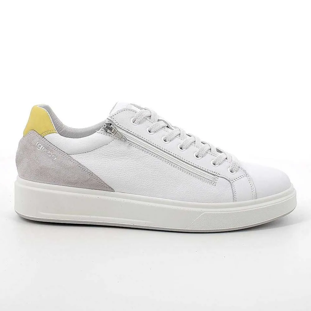 Sneakers|Igi&Co Sneakers In Pelle Da Uomo Bianco